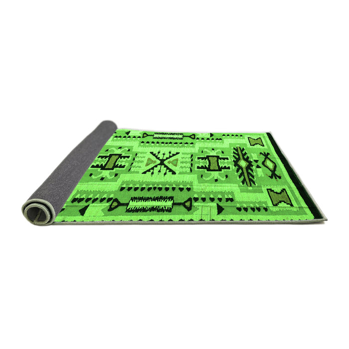 Sideview of Abstract Green Modern Rug, abs4994grn