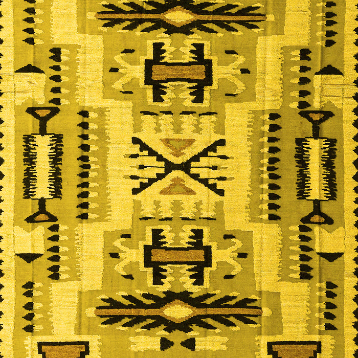 Machine Washable Abstract Yellow Modern Rug, wshabs4994yw