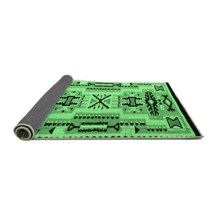 Sideview of Abstract Emerald Green Modern Rug, abs4994emgrn