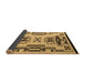 Sideview of Abstract Brown Modern Rug, abs4994brn