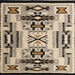 Square Abstract Coffee Brown Modern Rug, abs4994