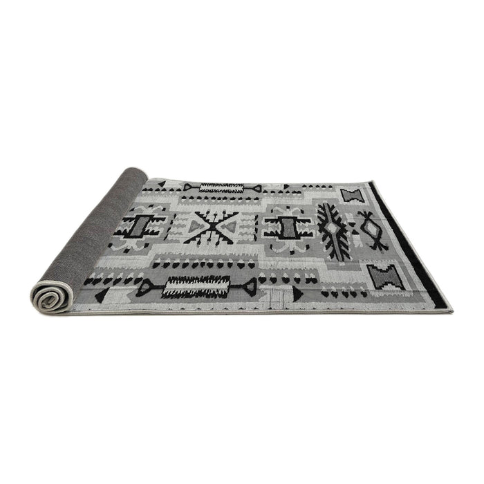 Sideview of Abstract Gray Modern Rug, abs4994gry
