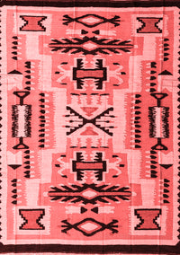 Abstract Red Modern Rug, abs4994red