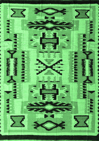 Abstract Emerald Green Modern Rug, abs4994emgrn