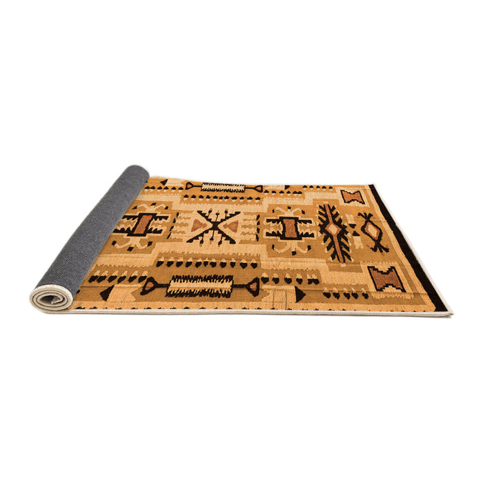 Sideview of Abstract Orange Modern Rug, abs4994org