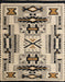 Abstract Coffee Brown Modern Rug, abs4994