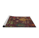 Sideview of Machine Washable Abstract Vermilion Red Rug, wshabs4995