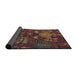 Sideview of Abstract Red Modern Rug, abs4995