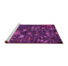 Sideview of Machine Washable Abstract Purple Modern Area Rugs, wshabs4995pur