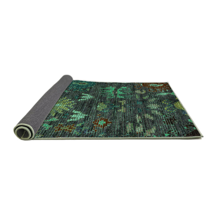 Sideview of Abstract Turquoise Modern Rug, abs4995turq