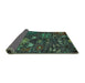 Sideview of Abstract Turquoise Modern Rug, abs4995turq