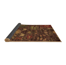 Sideview of Abstract Brown Modern Rug, abs4995brn