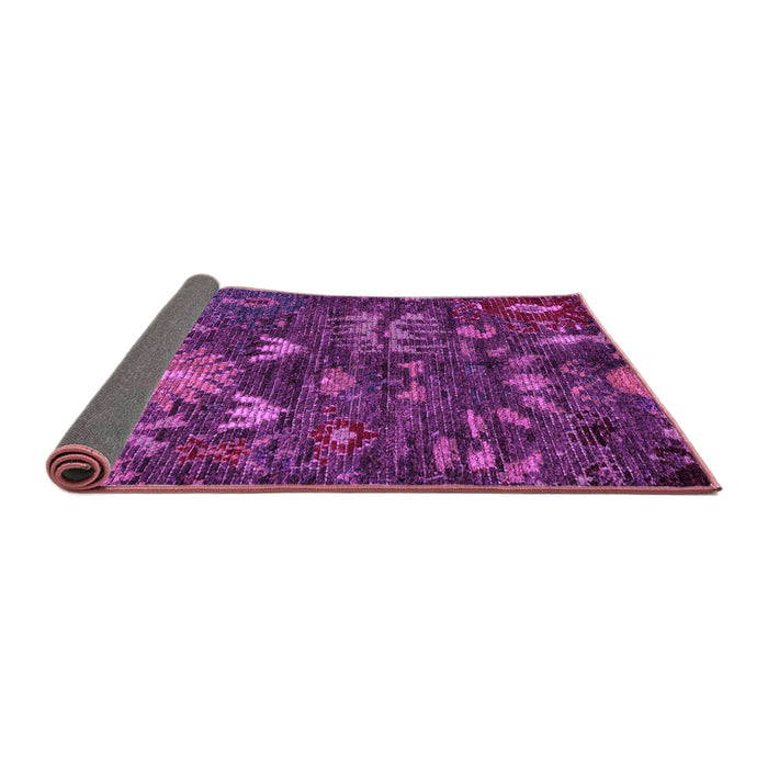 Sideview of Abstract Purple Modern Rug, abs4995pur