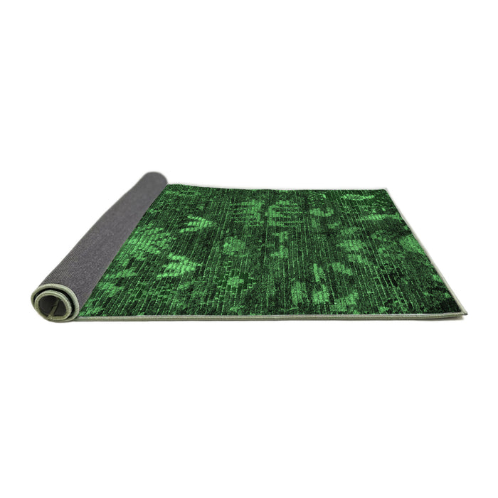 Sideview of Abstract Emerald Green Modern Rug, abs4995emgrn