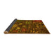 Sideview of Abstract Yellow Modern Rug, abs4995yw