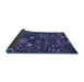 Sideview of Abstract Blue Modern Rug, abs4995blu