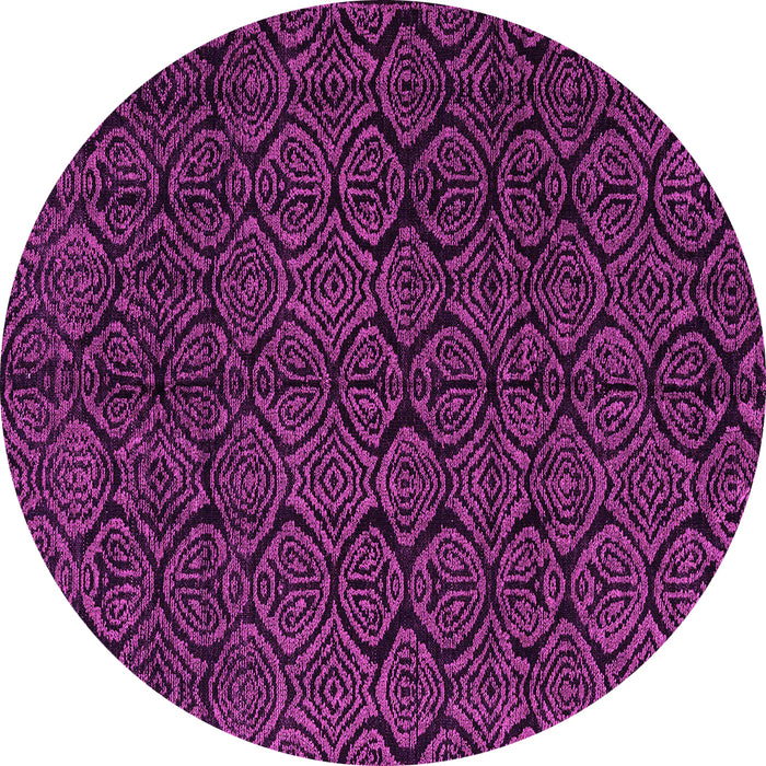 Round Machine Washable Abstract Pink Modern Rug, wshabs4996pnk