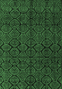 Abstract Emerald Green Modern Rug, abs4996emgrn