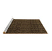 Sideview of Machine Washable Abstract Brown Modern Rug, wshabs4996brn