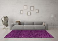 Machine Washable Abstract Pink Modern Rug, wshabs4996pnk