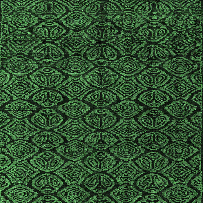 Square Machine Washable Abstract Emerald Green Modern Area Rugs, wshabs4996emgrn