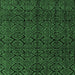 Square Machine Washable Abstract Emerald Green Modern Area Rugs, wshabs4996emgrn