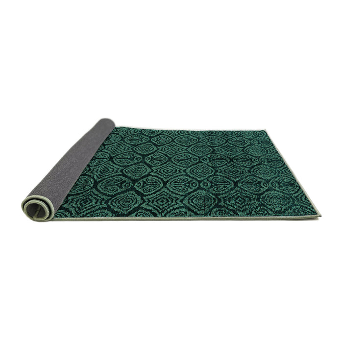 Sideview of Abstract Turquoise Modern Rug, abs4996turq