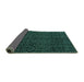 Sideview of Abstract Turquoise Modern Rug, abs4996turq