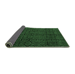 Sideview of Abstract Emerald Green Modern Rug, abs4996emgrn