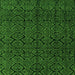 Square Machine Washable Abstract Green Modern Area Rugs, wshabs4996grn