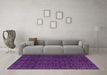Machine Washable Abstract Purple Modern Area Rugs in a Living Room, wshabs4996pur