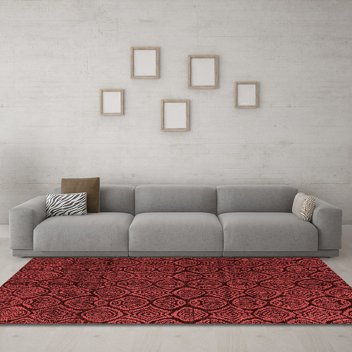 Modern Red Washable Rugs
