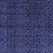 Square Machine Washable Abstract Blue Modern Rug, wshabs4996blu