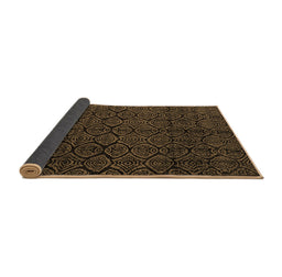 Sideview of Abstract Brown Modern Rug, abs4996brn