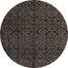 Round Machine Washable Abstract Puce Purple Rug, wshabs4996