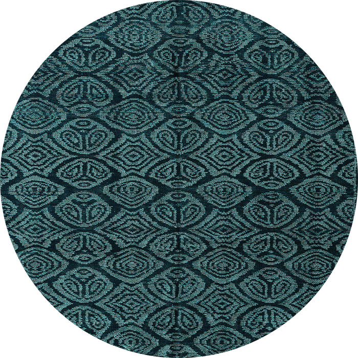 Round Abstract Light Blue Modern Rug, abs4996lblu