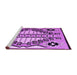 Sideview of Machine Washable Abstract Purple Modern Area Rugs, wshabs4997pur