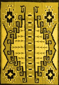 Abstract Yellow Modern Rug, abs4997yw