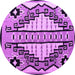 Round Abstract Purple Modern Rug, abs4997pur