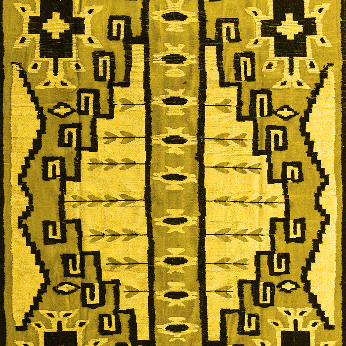 Machine Washable Abstract Yellow Modern Rug, wshabs4997yw