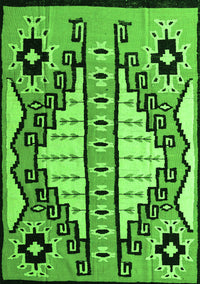 Abstract Green Modern Rug, abs4997grn