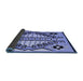 Sideview of Abstract Blue Modern Rug, abs4997blu