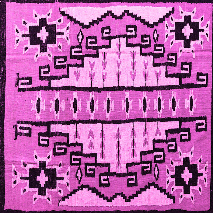 Square Abstract Pink Modern Rug, abs4997pnk