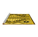 Sideview of Machine Washable Abstract Yellow Modern Rug, wshabs4997yw