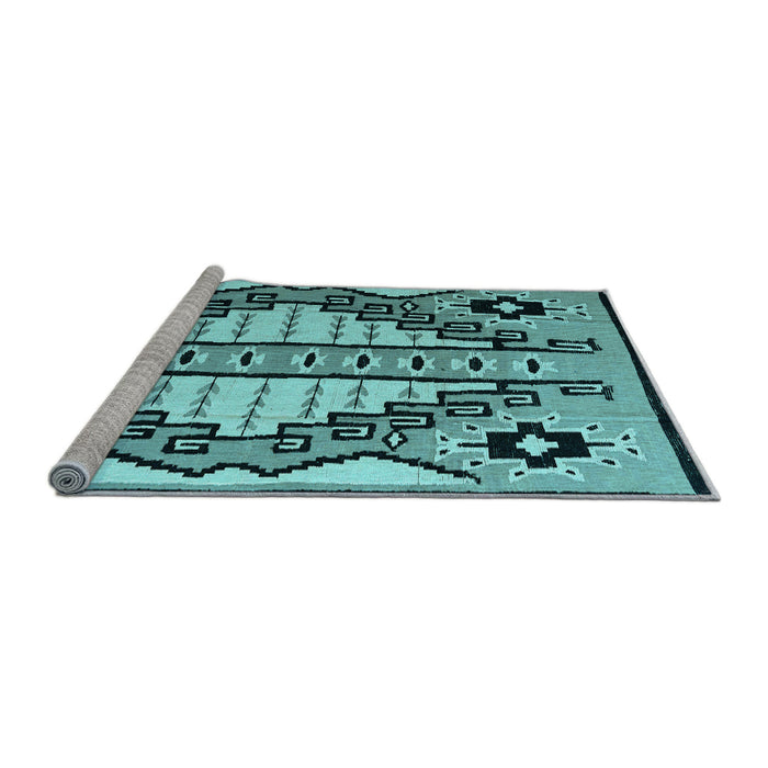Sideview of Machine Washable Abstract Light Blue Modern Rug, wshabs4997lblu