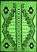 Machine Washable Abstract Green Modern Area Rugs, wshabs4997grn