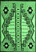 Machine Washable Abstract Emerald Green Modern Area Rugs, wshabs4997emgrn