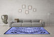 Machine Washable Abstract Blue Modern Rug in a Living Room, wshabs4997blu