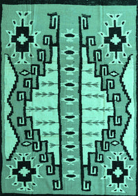 Abstract Turquoise Modern Rug, abs4997turq