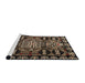 Sideview of Machine Washable Abstract Orange Brown Rug, wshabs4998